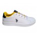 U.S.POLO ASSN TRACE001A-WHI-YEL01 ΠΑΙΔΙΚΟ ΠΑΠΟΥΤΣΙ SNEAKERS UNISEX ΛΕΥΚΟ